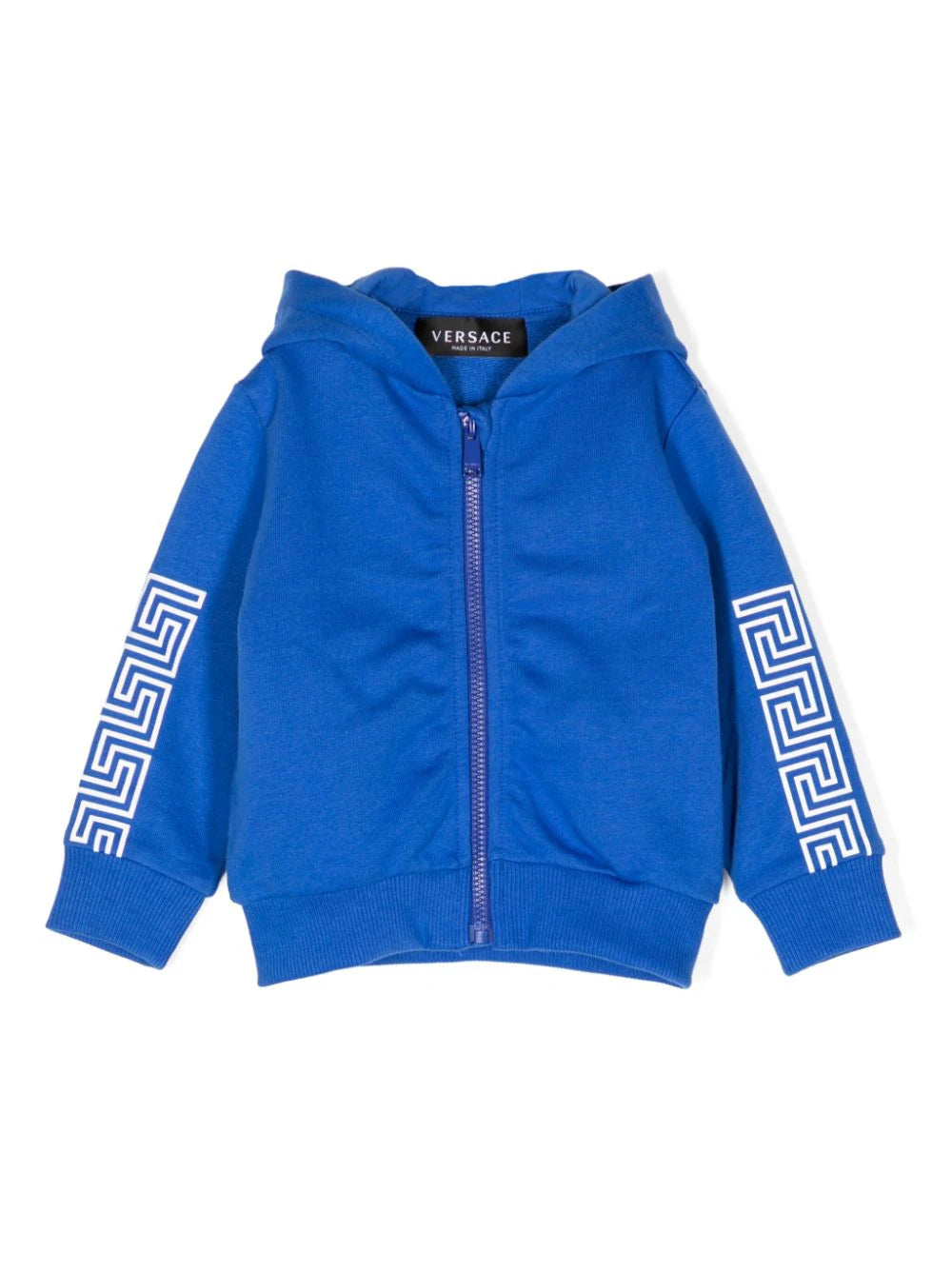 Greca-print zip-up hoodie