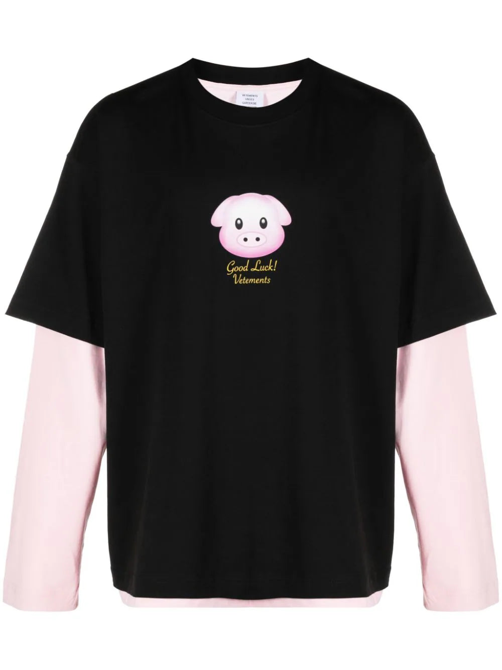 Lucky pig layered t-shirt
