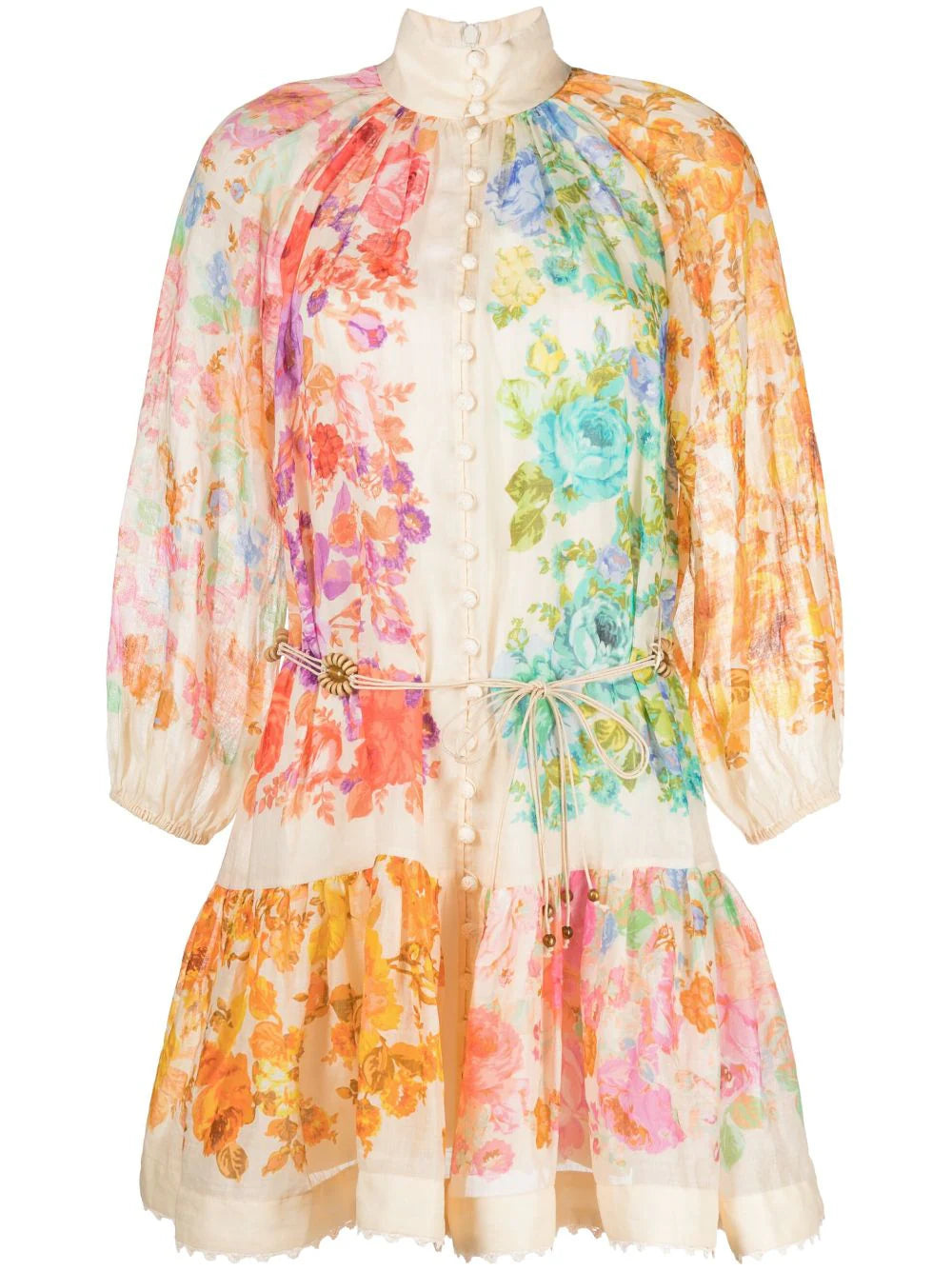 Raie Lantern Mini Dress