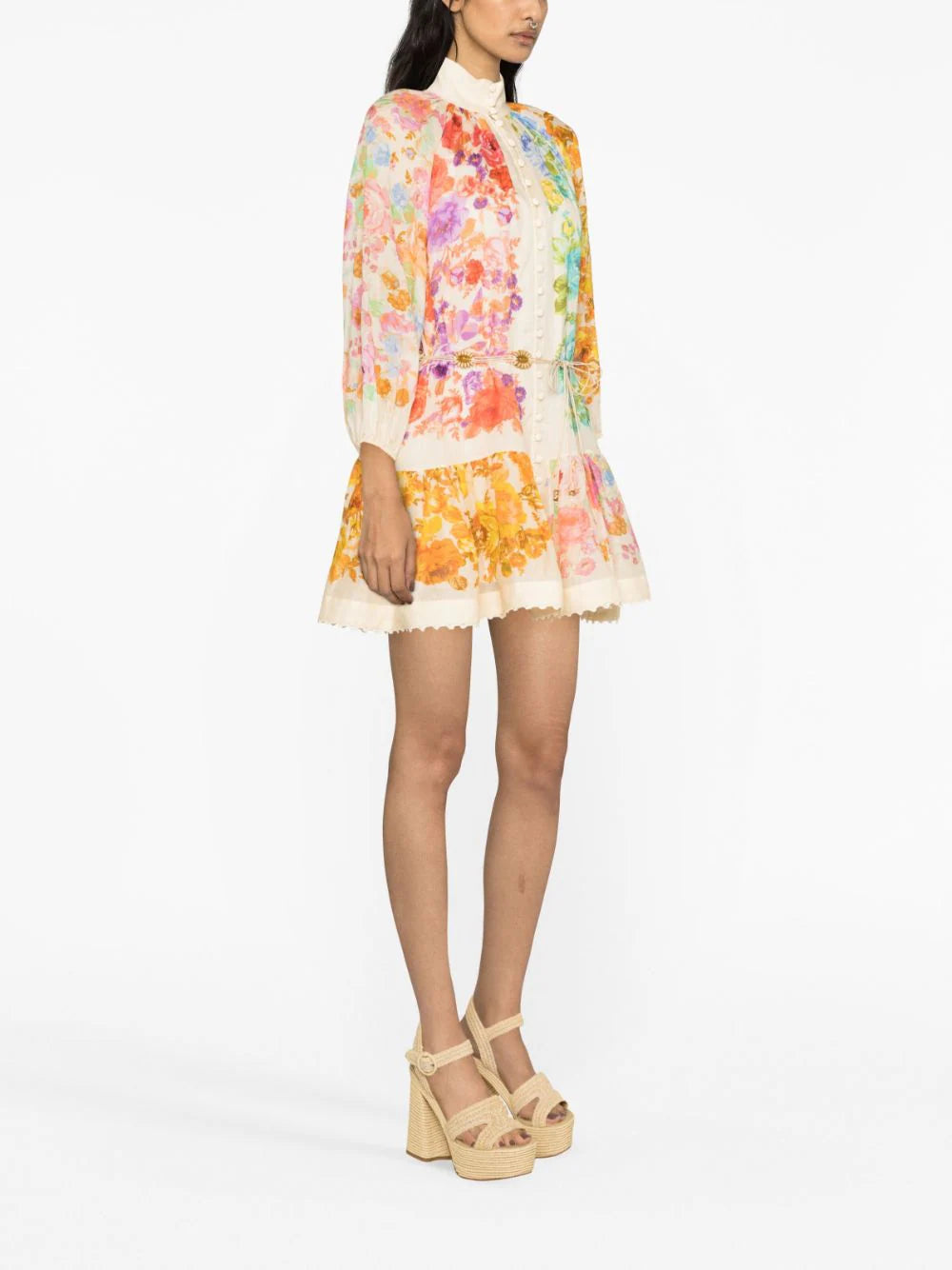 Raie Lantern Mini Dress