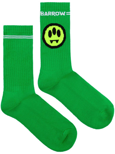 Socks with jacquard logo