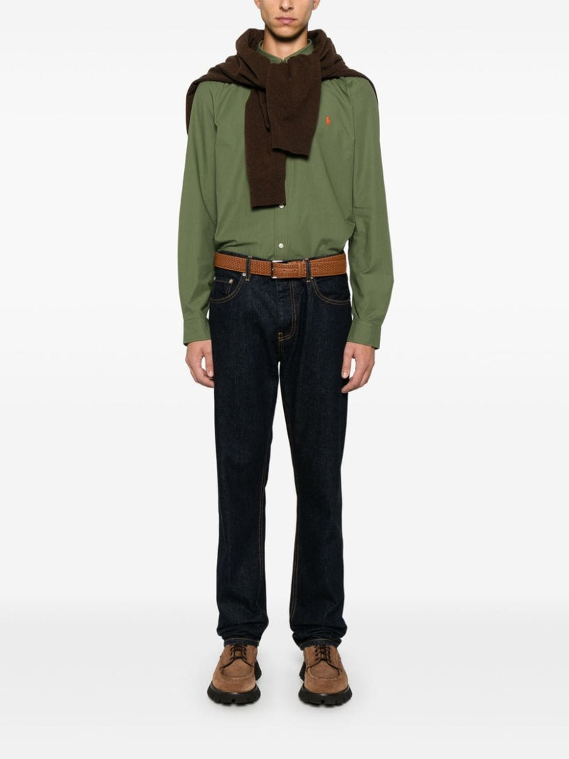 Slim Fit Stretch Poplin Shirt