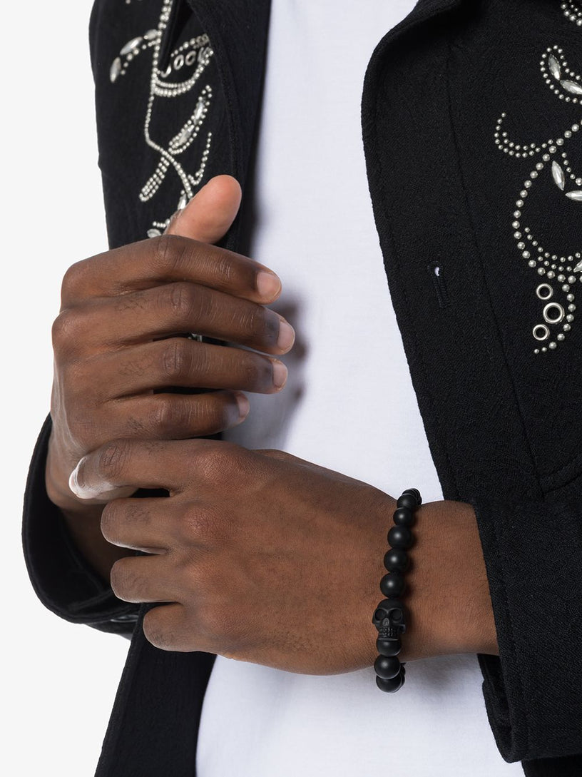 Skull Bracelet With Pearls