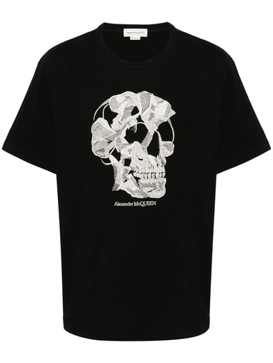 Pressed Flower Skull T-shirt