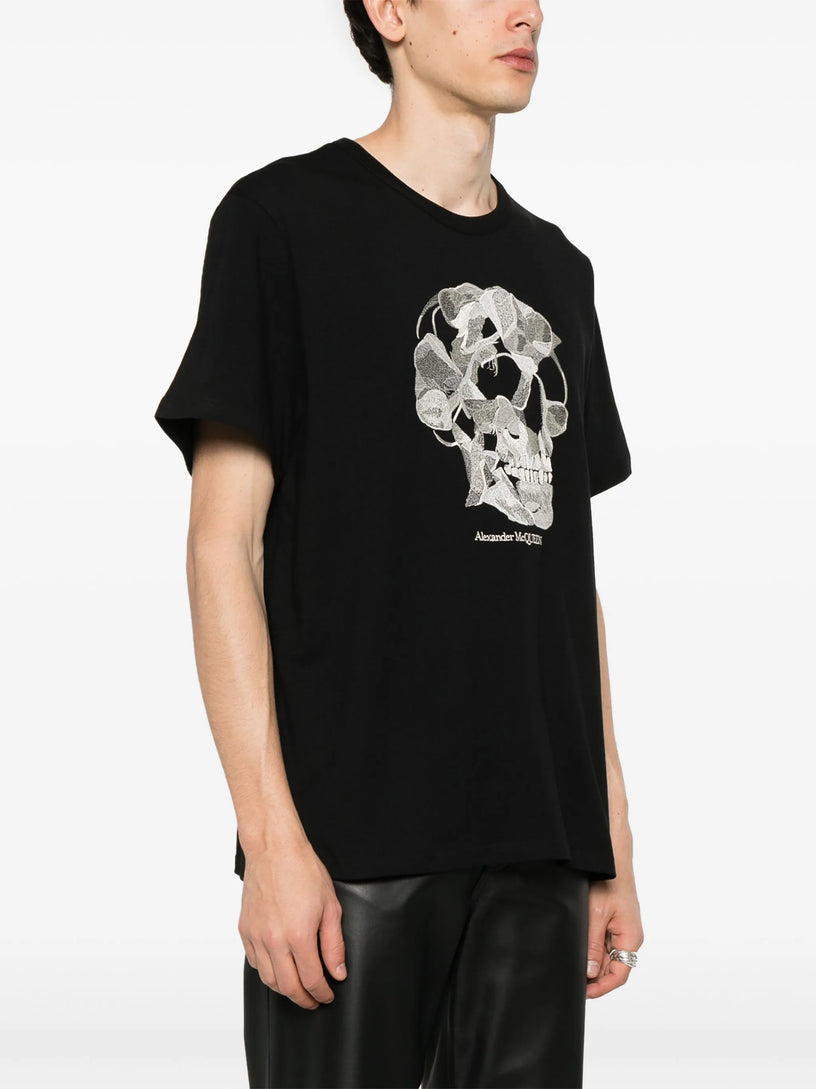 Pressed Flower Skull T-shirt