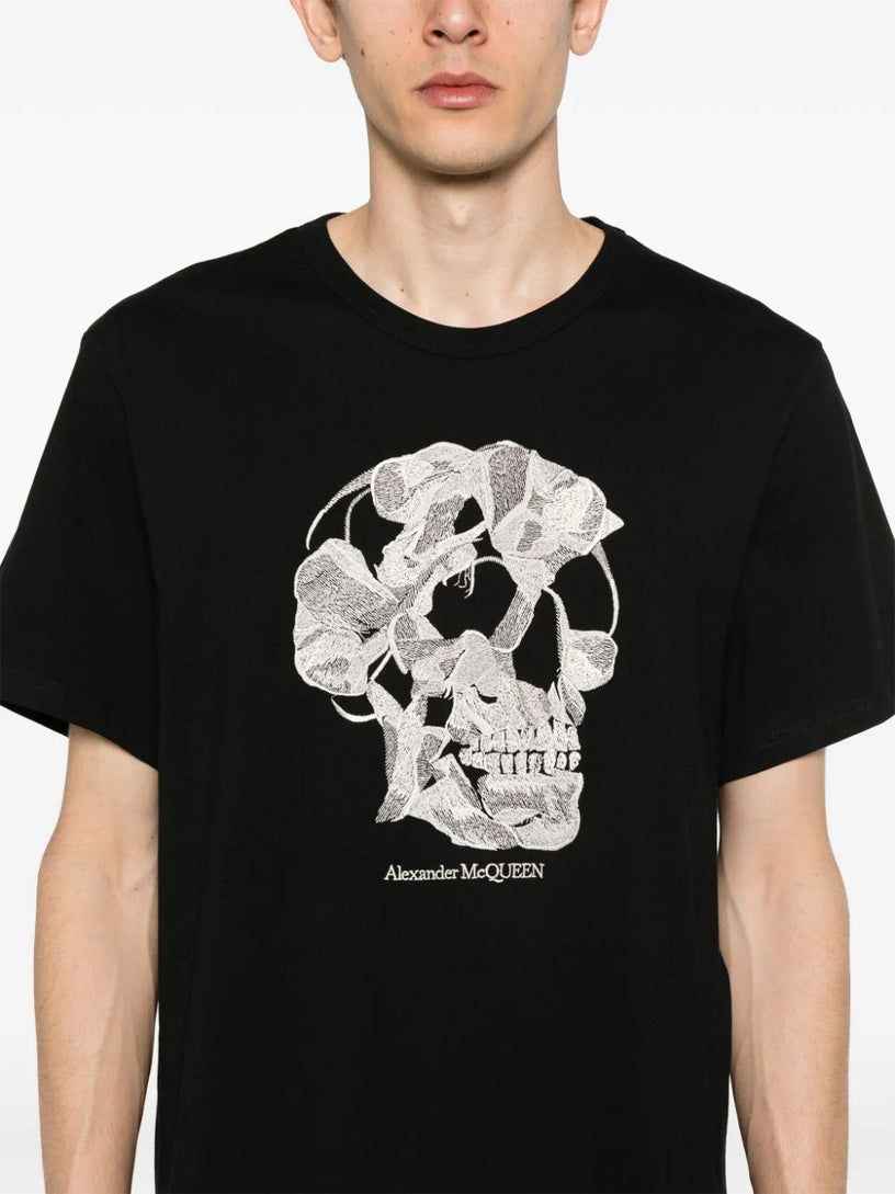 Pressed Flower Skull T-shirt