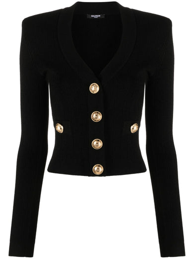 Short knitted cardigan