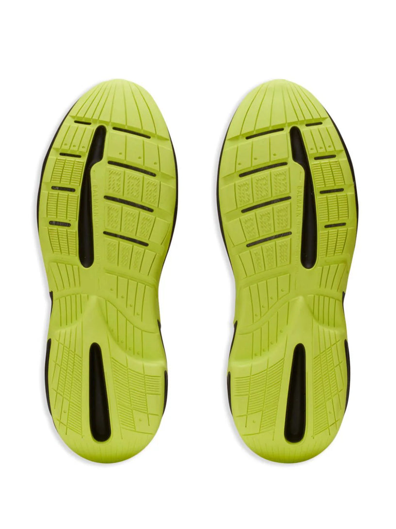 Run-row sneakers in leather and nylon