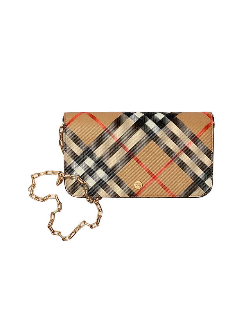 Check Chain Strap Wallet