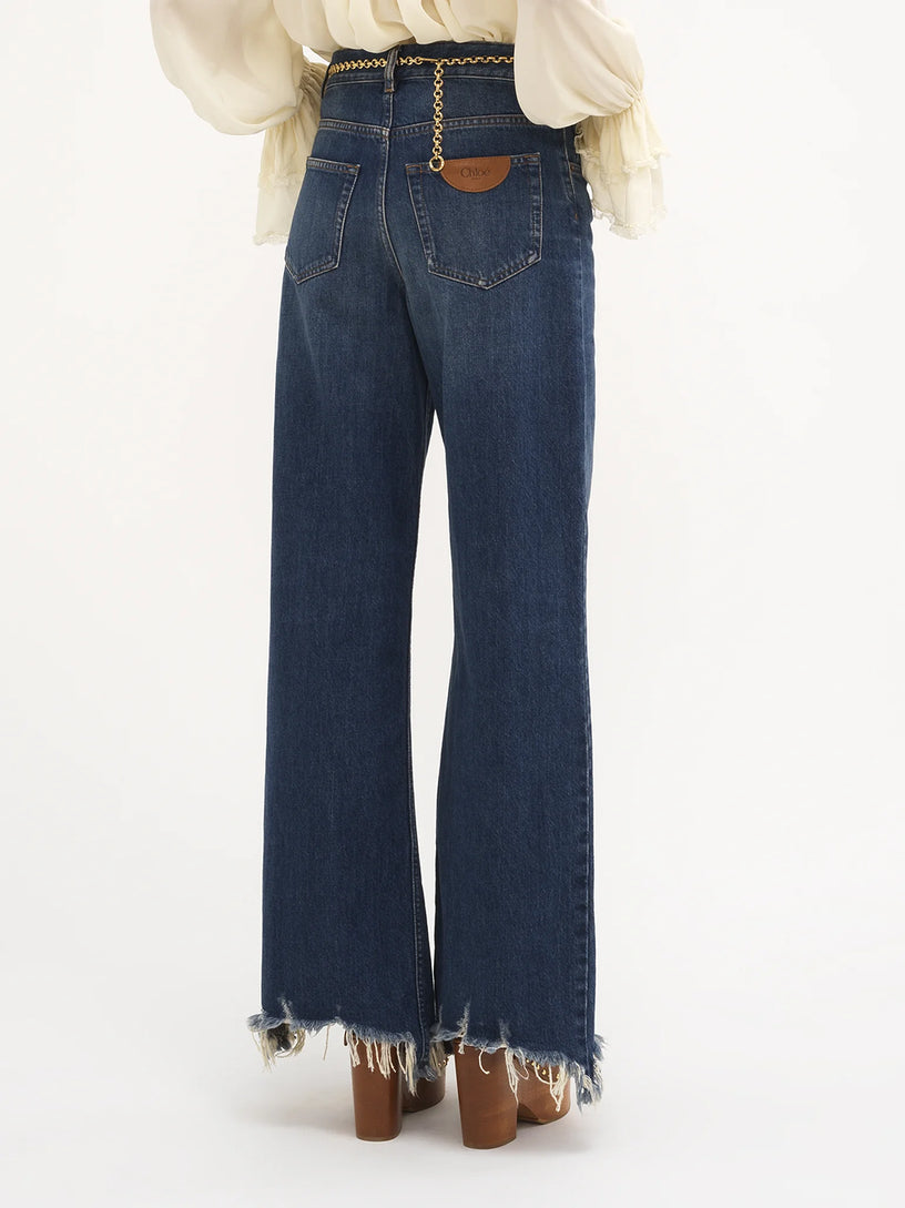 Cropped wide-leg jeans