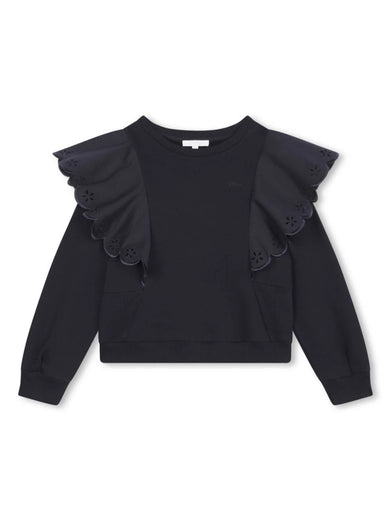 Ruffle-detail sweatshirt