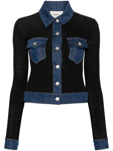 Second Skin ribbed denim top