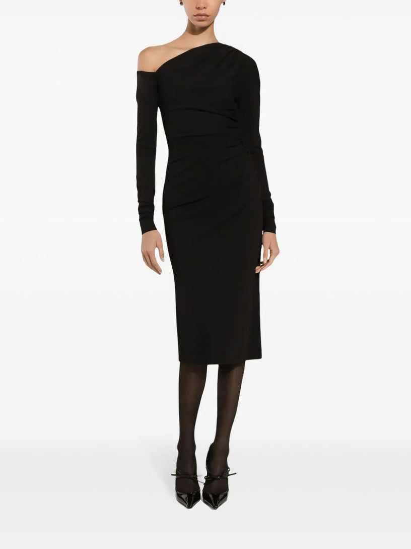 Draped midi dress