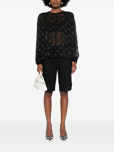 Blouse with DG jacquard logo