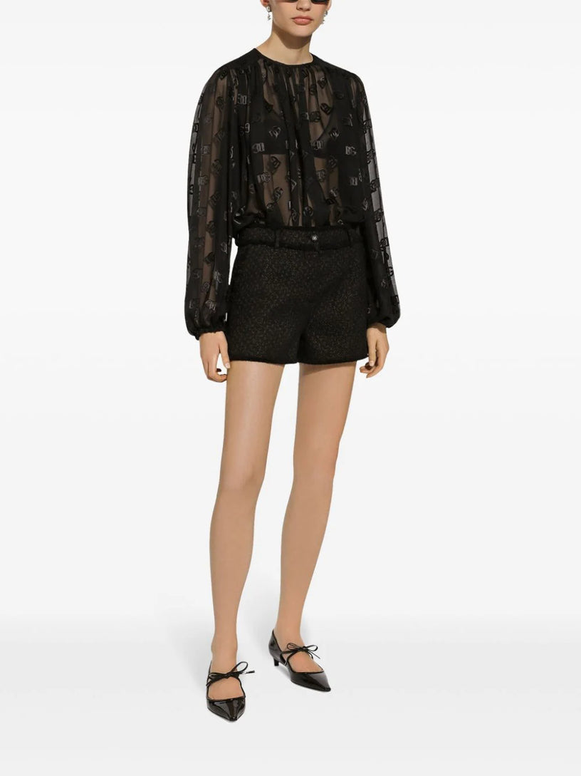 Rachel wool tweed shorts