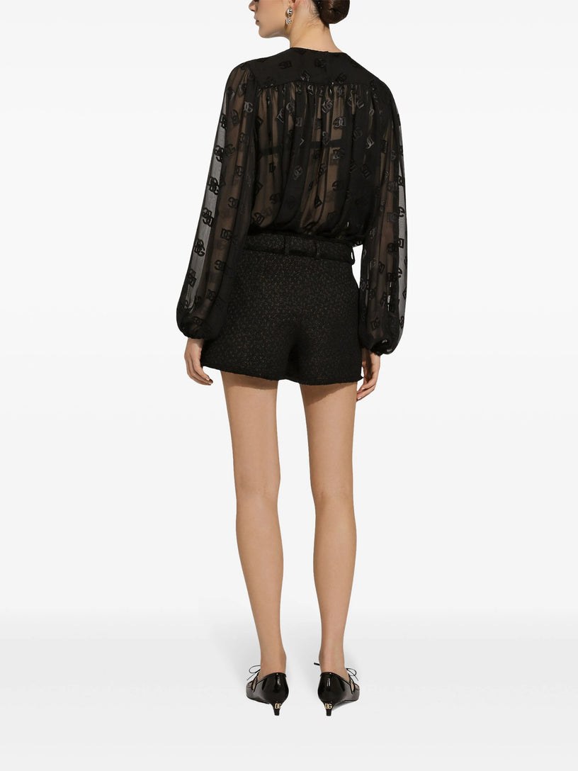 Rachel wool tweed shorts