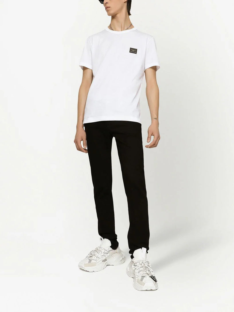 T-shirt with branded tag
