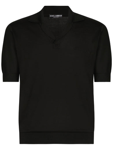 Silk polo shirt