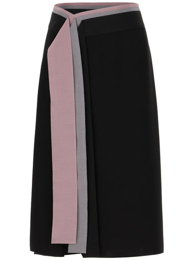 Silk cady skirt