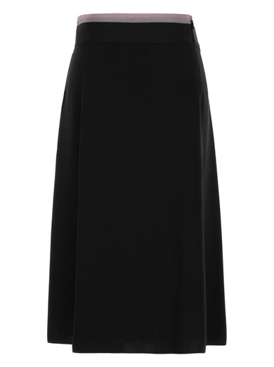 Silk cady skirt