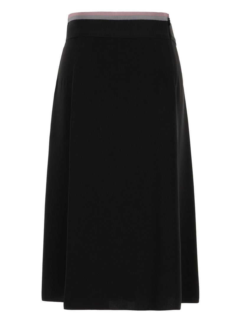 Silk cady skirt