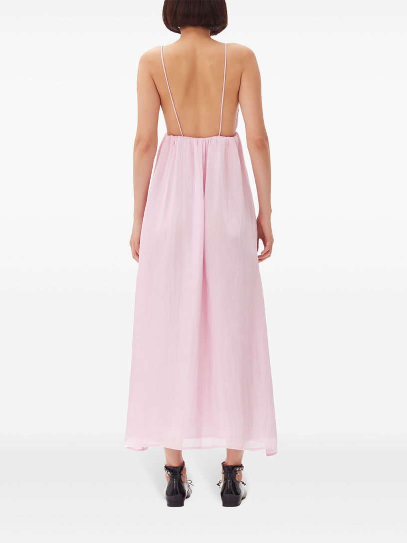 Satin Strap Dress GANNI Rosa | Grifo210 Satin Strap Dress GANNI Rosa | Grifo210