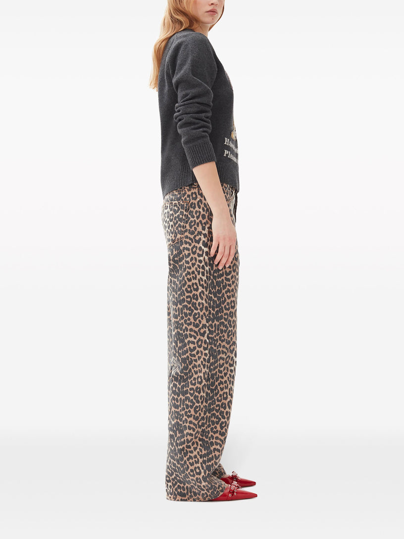 Leopard Printed Izey Jeans