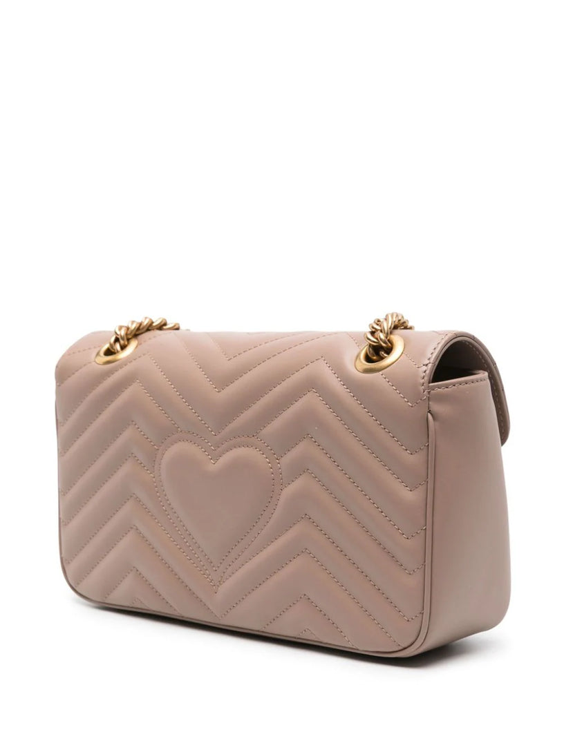 Borsa a spalla GG Marmont misura piccola GUCCI Rosa Grifo210