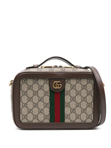 Ophidia shoulder bag with web ribbon