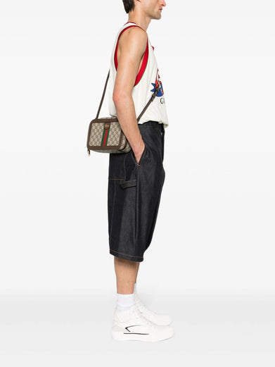 Ophidia shoulder bag with web ribbon