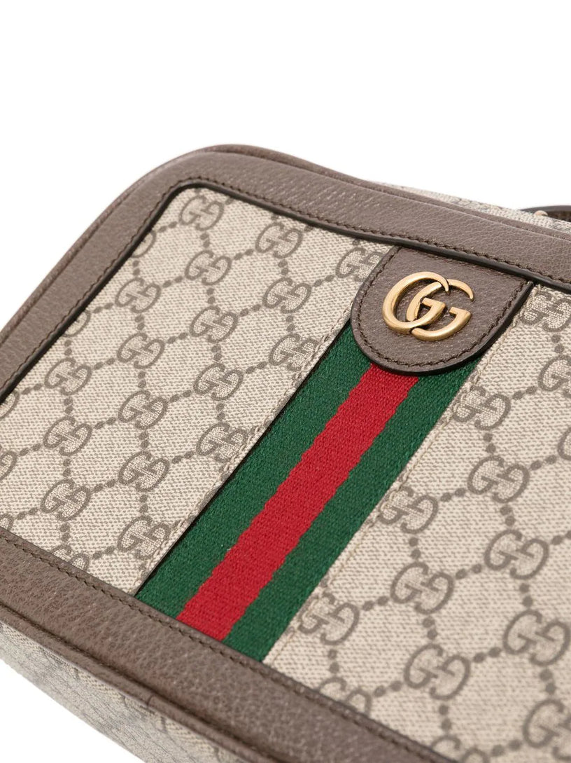Ophidia shoulder bag with web ribbon