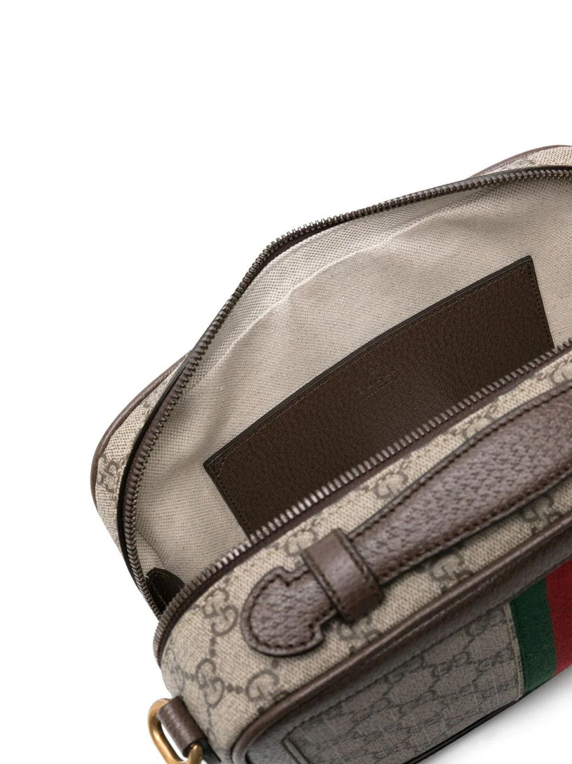 Ophidia shoulder bag with web ribbon