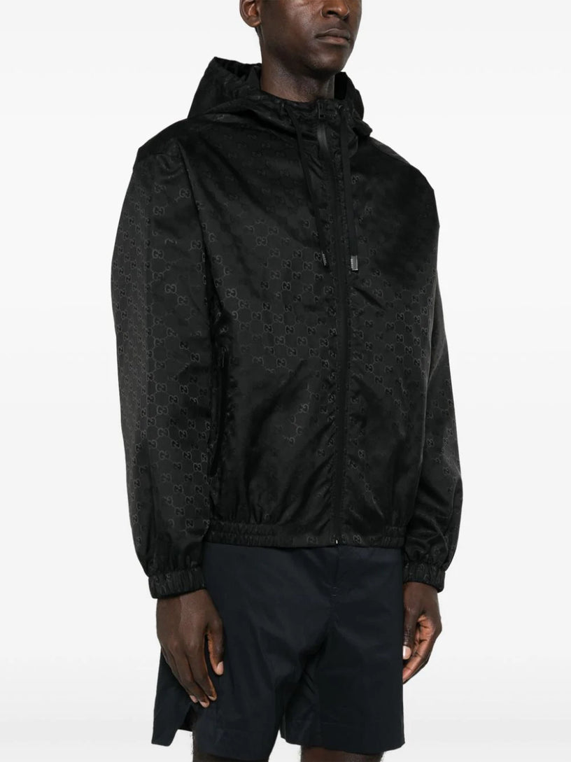 Lightweight jacquard GG nylon jacket
