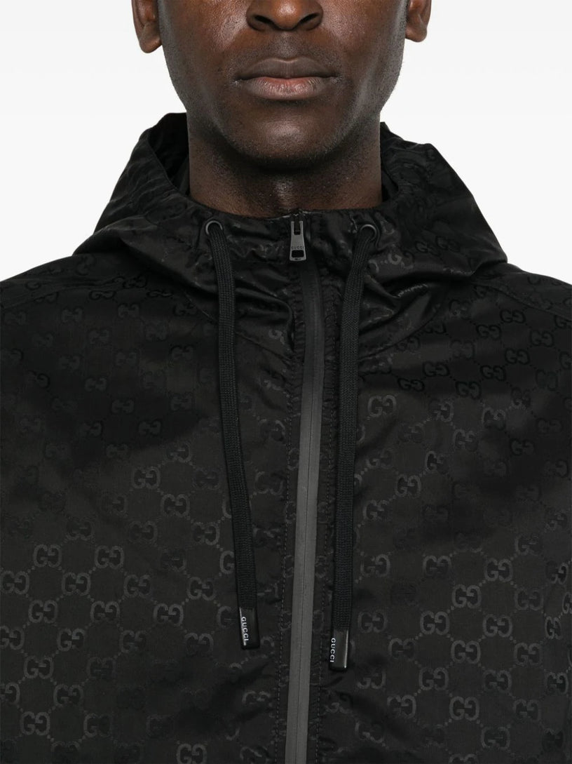 Lightweight jacquard GG nylon jacket
