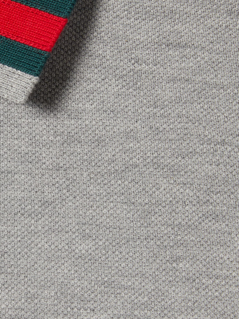 Cotton polo shirt with web