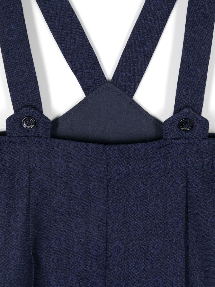 Wool flannel dungarees