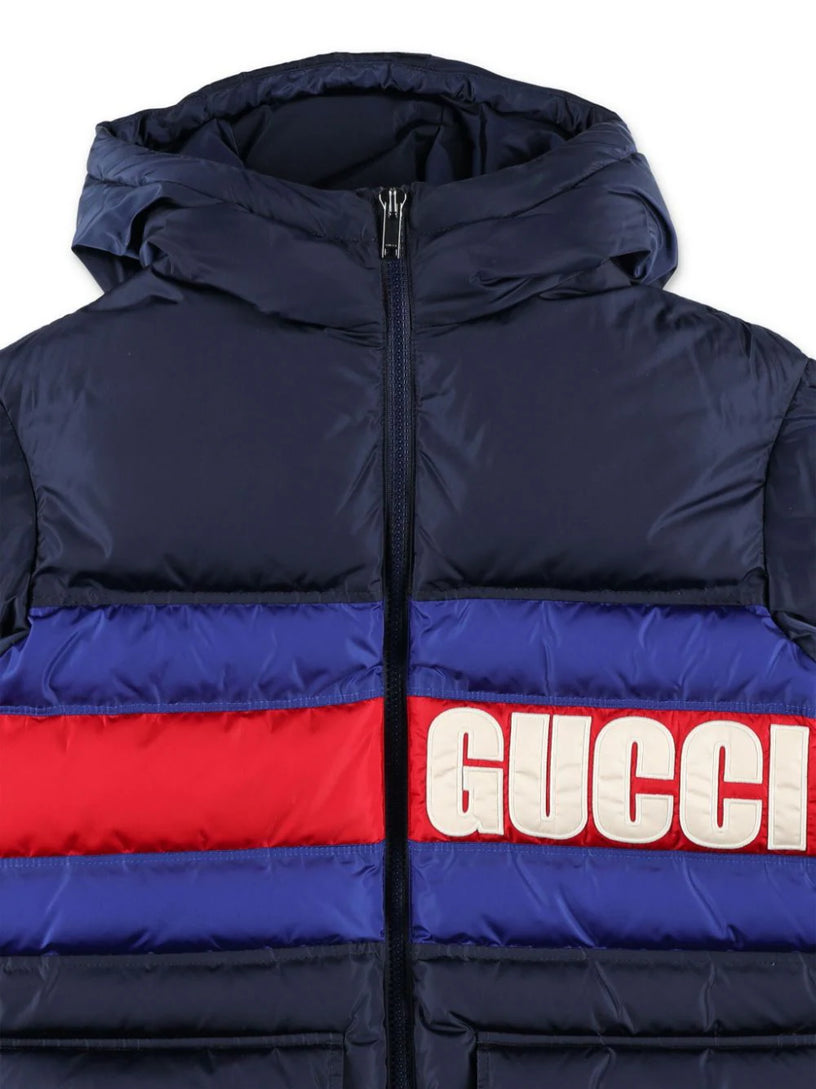 Nylon down jacket with hood