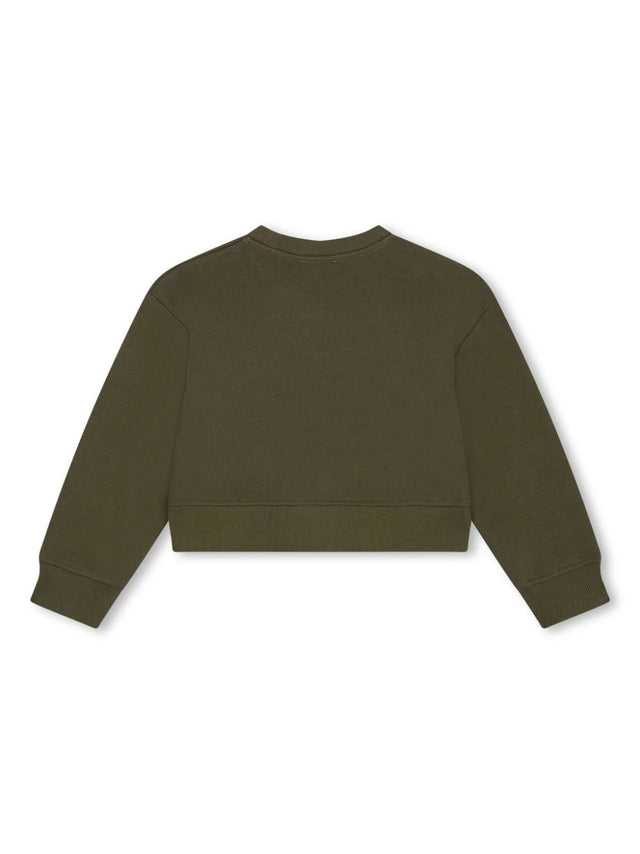 Sweatshirt with rhinestones
