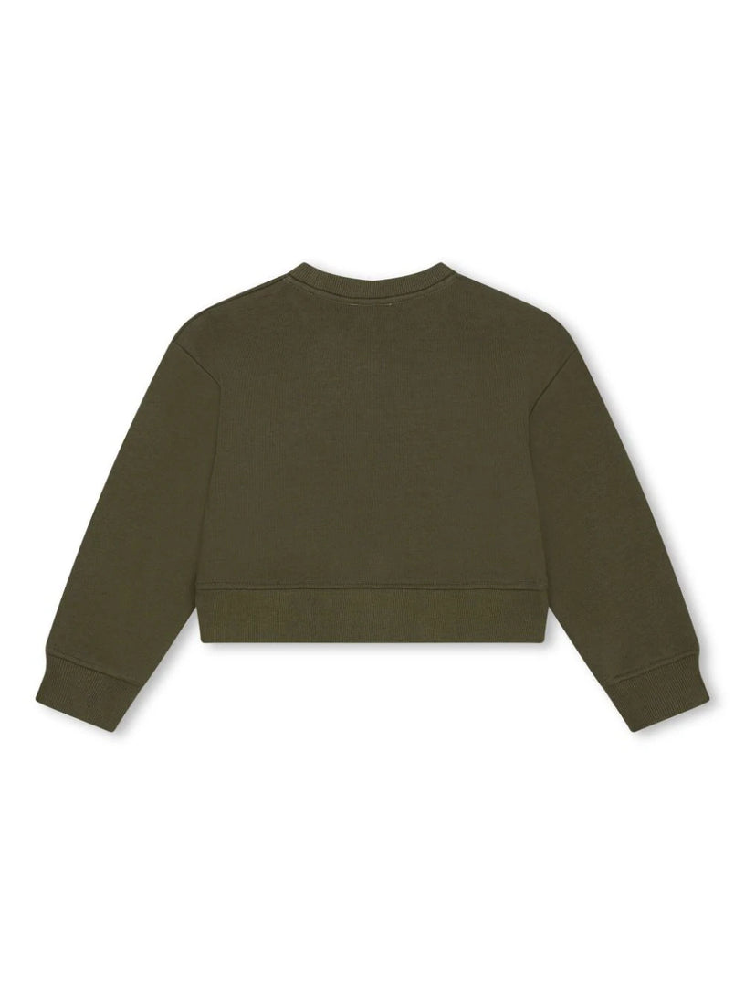 Sweatshirt with rhinestones