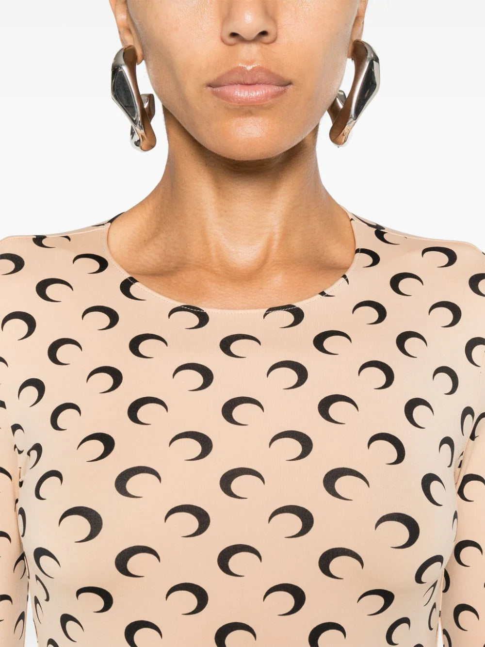 Marine Serre】MOON SECOND SKIN TOP L Marine Serre Regenerated