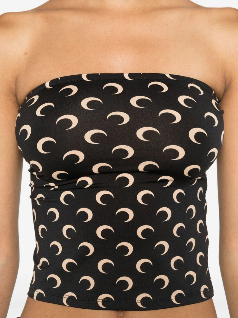 Moon printed second skin tube top