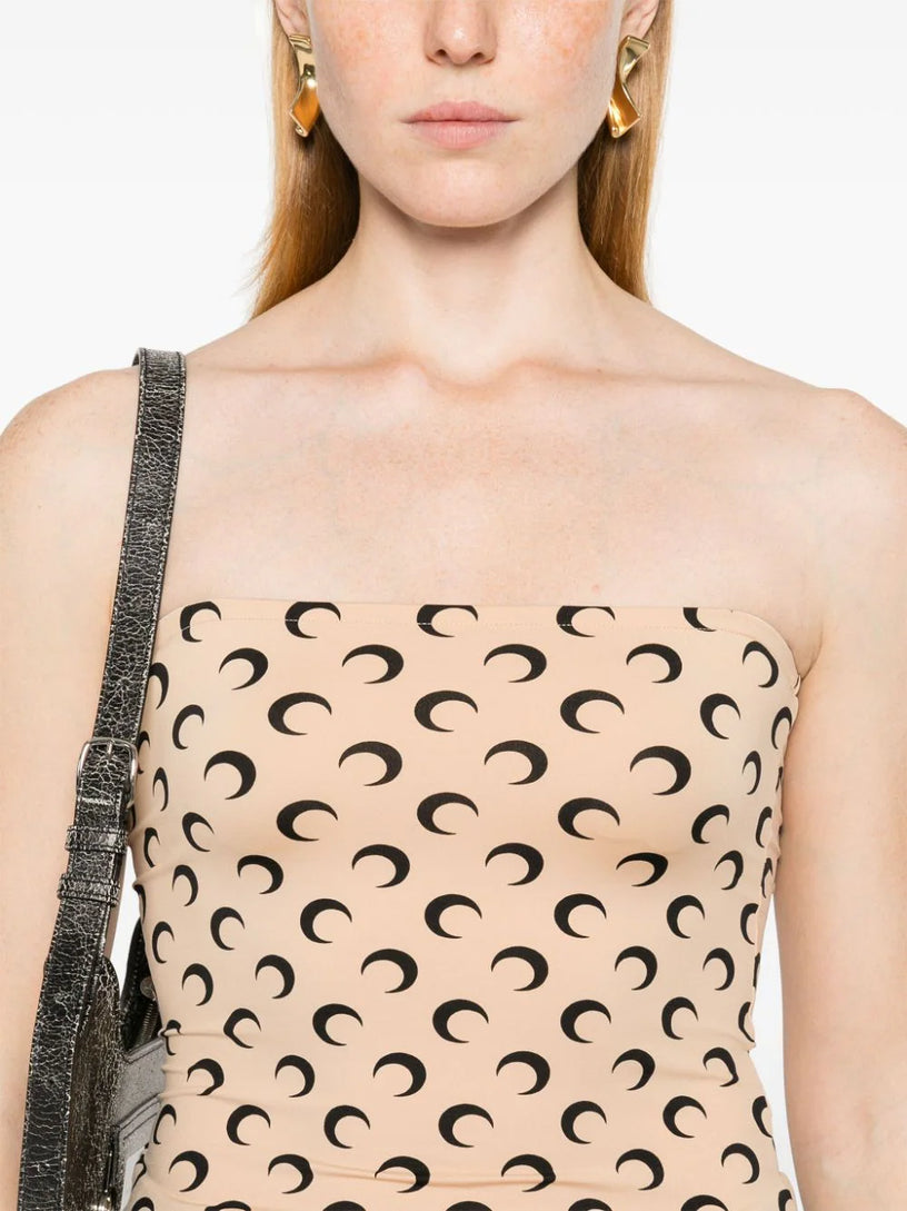 Moon printed second skin tube top
