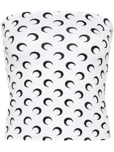 Moon printed second skin tube top
