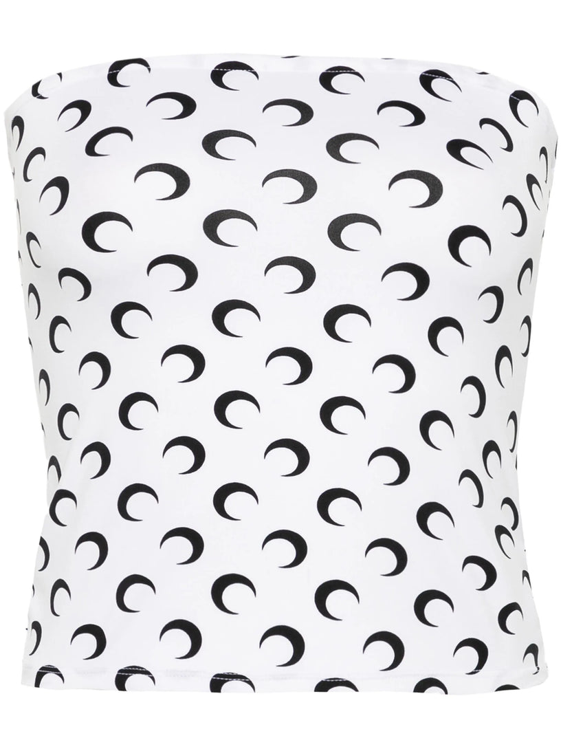 Moon printed second skin tube top