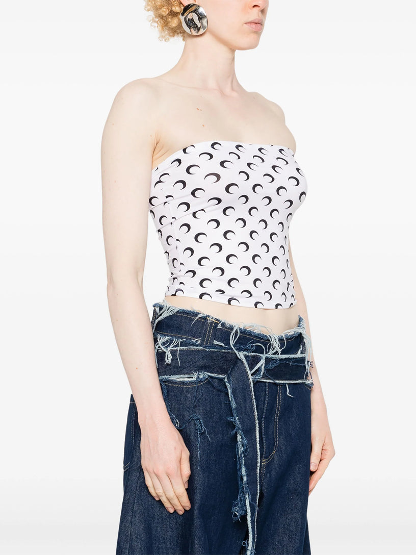 Moon printed second skin tube top