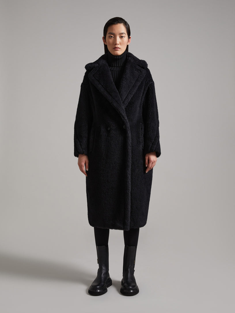Teddy Bear Icon Coat in alpaca and wool