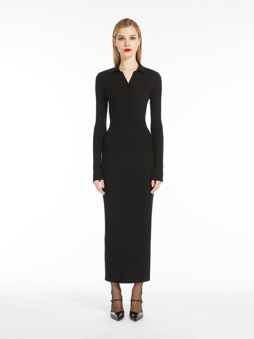 Frais fitted dress in wool and lurex Max Mara Nero