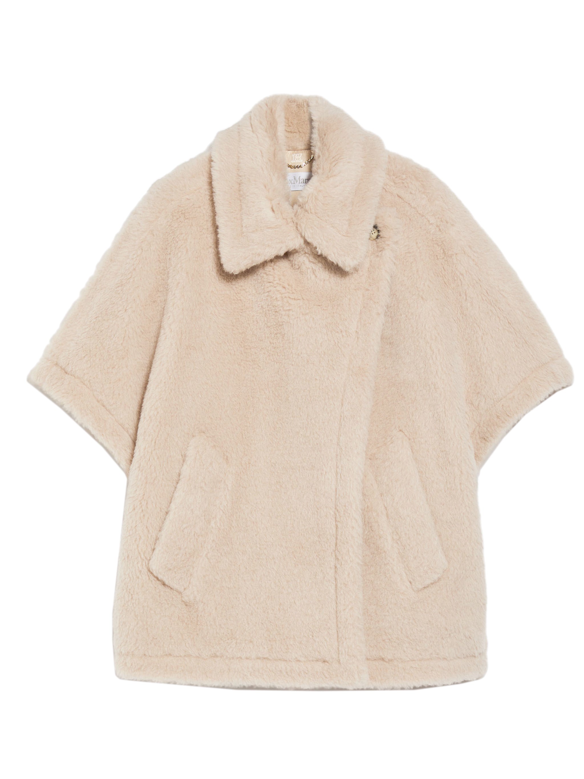 Max Mara Short cape in teddy tebe1 fabric In Linea | Abbigliamento