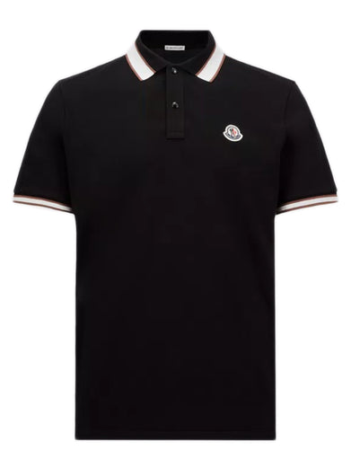 Logo patch polo shirt