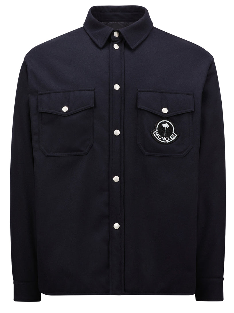 Moncler x Palm Angels wool flannel shirt